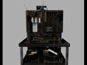 Old Television and VHS Set 3D Model