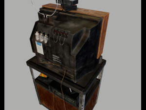 Old Television and VHS Set 3D Model