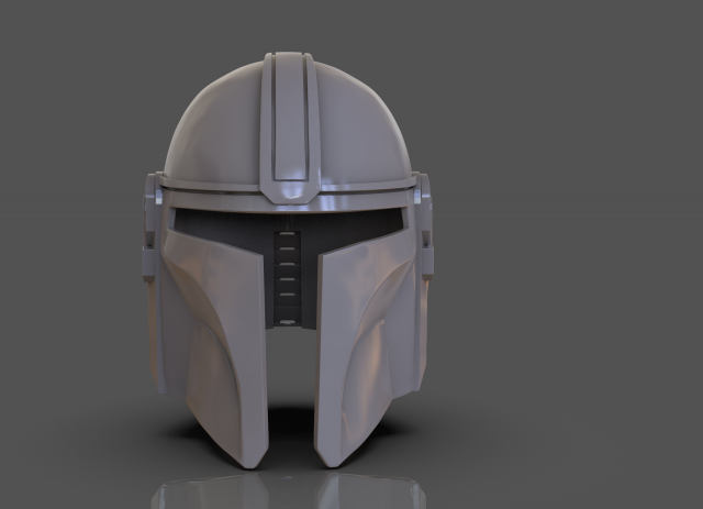Din Djarin The Mandalorian Helmet Replica 3D Принт Модель .c4d .max .obj .3ds .fbx .stl .blend 