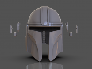 Din Djarin The Mandalorian Helmet Replica 3D Принт Модель