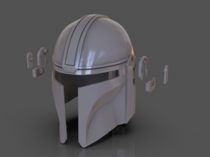 Din Djarin The Mandalorian Helmet Replica 3D Принт Модель