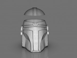 Din Djarin The Mandalorian Helmet Vase Modelo de impresión 3D