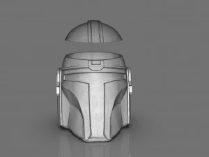 Din Djarin The Mandalorian Helmet Vase 3D Print Model