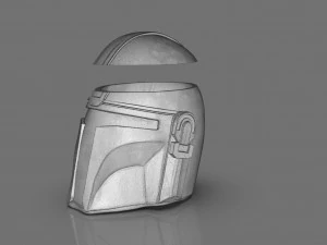 Din Djarin The Mandalorian Helmet Vase 3D Print Model