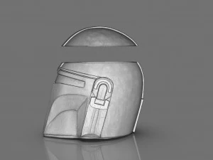 Din Djarin The Mandalorian Helmet Vase 3D Print Model