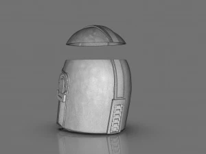 Din Djarin The Mandalorian Helmet Vase 3D Print Model