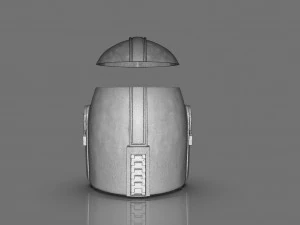 Din Djarin The Mandalorian Helmet Vase 3D Print Model