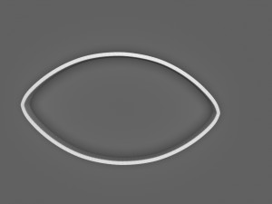 American Football Cookie Cutter Modelo de impresión 3D