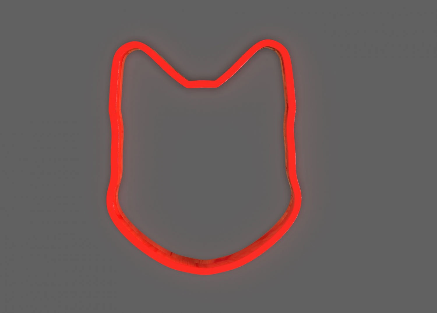Fox Head Cookie Cutter 3D Print Model .c4d .max .obj .3ds .fbx .stl .blend 