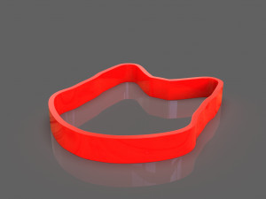 Fox Head Cookie Cutter Model Cetak 3D