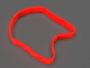 Fox Head Cookie Cutter Model Cetak 3D