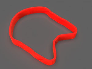Fox Head Cookie Cutter 3D Print Model