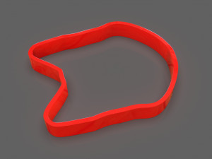 Fox Head Cookie Cutter Model Cetak 3D