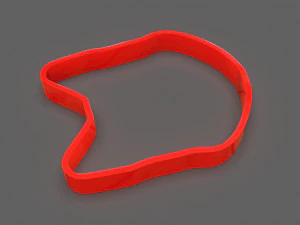 Fox Head Cookie Cutter 3D Print Model