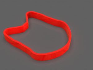 Fox Head Cookie Cutter Model Cetak 3D