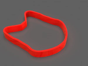 Fox Head Cookie Cutter 3D Print Model