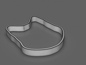 Fox Head Cookie Cutter Model Cetak 3D