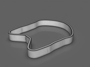 Fox Head Cookie Cutter Model Cetak 3D