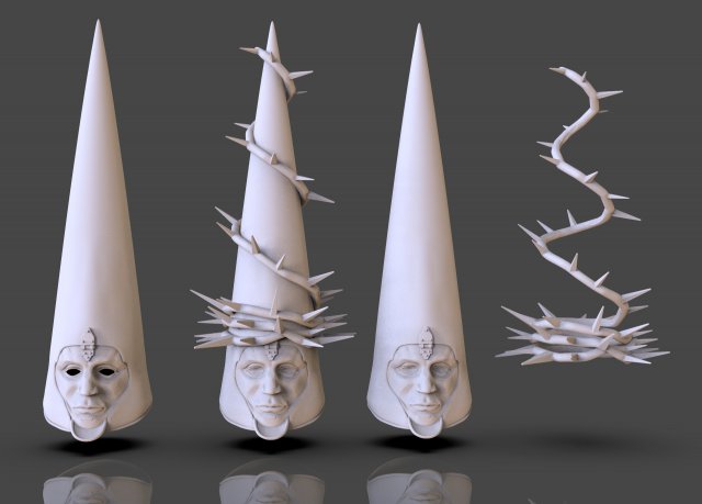 The Penitent One Helmet Blasphemous 3D 打印模型 .c4d .max .obj .3ds .fbx .stl .blend 