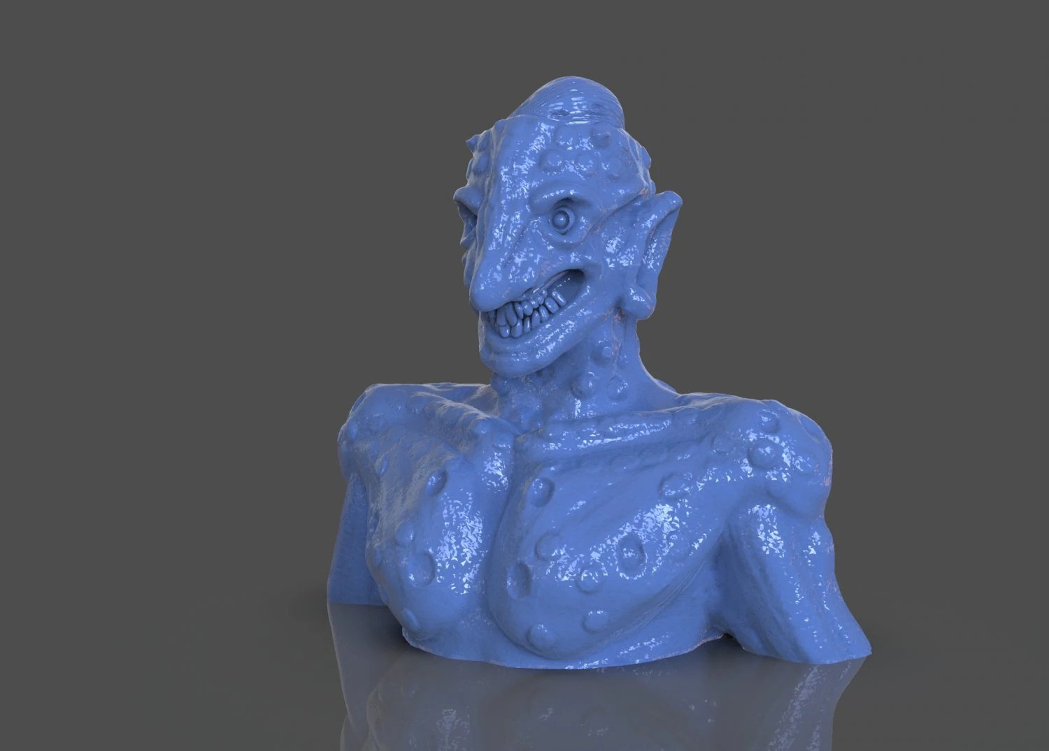Prehispanic Alien 3D Print Model .c4d .max .obj .3ds .fbx .stl .blend 