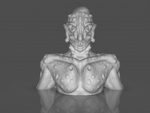 Prehispanic Alien Model Cetak 3D
