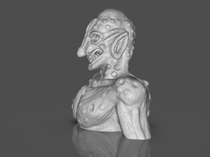 Prehispanic Alien Model Cetak 3D