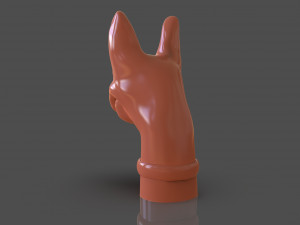 Stylized Xoloitzcuintle Bust 3Dプリントモデル