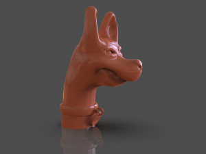 Stylized Xoloitzcuintle Bust 3Dプリントモデル