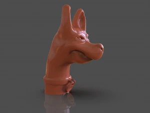 Busto stilizzato di Xoloitzcuintle Modello di stampa 3D