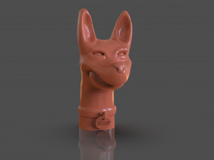 Stylized Xoloitzcuintle Bust 3Dプリントモデル