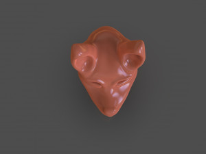 Stylized Xoloitzcuintle Bust 3Dプリントモデル
