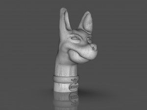 Stylized Xoloitzcuintle Bust 3Dプリントモデル