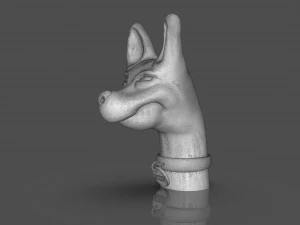 Busto stilizzato di Xoloitzcuintle Modello di stampa 3D