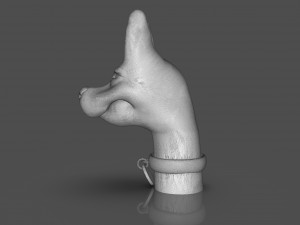 Stylized Xoloitzcuintle Bust 3Dプリントモデル
