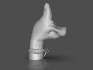 Stylized Xoloitzcuintle Bust 3Dプリントモデル