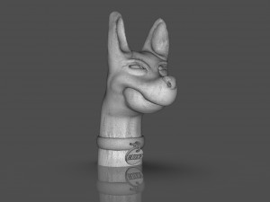 Stylized Xoloitzcuintle Bust 3Dプリントモデル