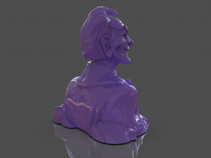 Stylized Joker Bust 3D Print Model