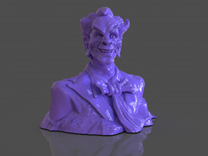 Stylized Joker Bust 3D Print Model