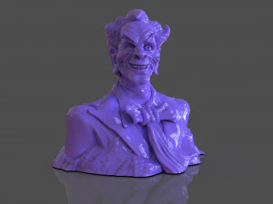 Stylized Joker Bust 3D Print Model