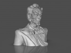 Stylized Joker Bust 3D Print Model