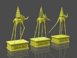 Salvador Dali Elephants 3D Print Model