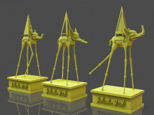 Salvador Dali Elephants 3D Print Model