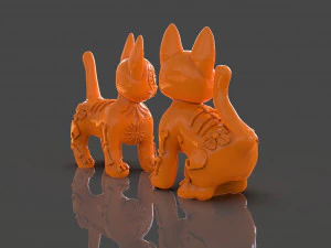 Day of the Dead Cats 3D Model