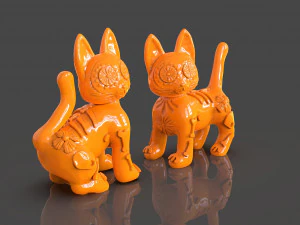 Day of the Dead Cats 3D Model