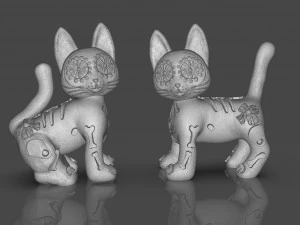 Day of the Dead Cats 3D Model