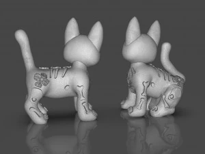 Day of the Dead Cats 3D Model
