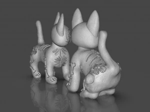Day of the Dead Cats 3D Model