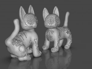 Day of the Dead Cats 3D Model