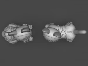 Day of the Dead Cats 3D Model