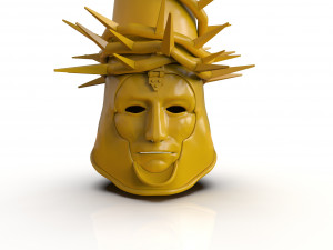 The Penitent One Helmet Blasphemous Close Mouth Modelo de impresión 3D